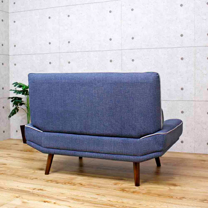 引っかき傷に強い2人掛けソファ SO-ROND-BL メーカー直送 ▼返品・キャンセル不可【他商品との同時購入不可】