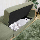 収納庫付コンパクトカウチソファ SO-05KDX-GR メーカー直送 ▼返品・キャンセル不可【他商品との同時購入不可】