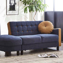 収納庫付コンパクトカウチソファ SO-05KDX-NV メーカー直送 ▼返品・キャンセル不可【他商品との同時購入不可】