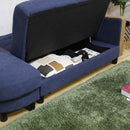 収納庫付コンパクトカウチソファ SO-05KDX-NV メーカー直送 ▼返品・キャンセル不可【他商品との同時購入不可】