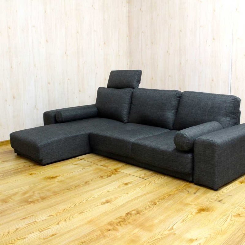 2口コンセント付きロータイプカウチソファ SO-21-GY メーカー直送 ▼返品・キャンセル不可【他商品との同時購入不可】