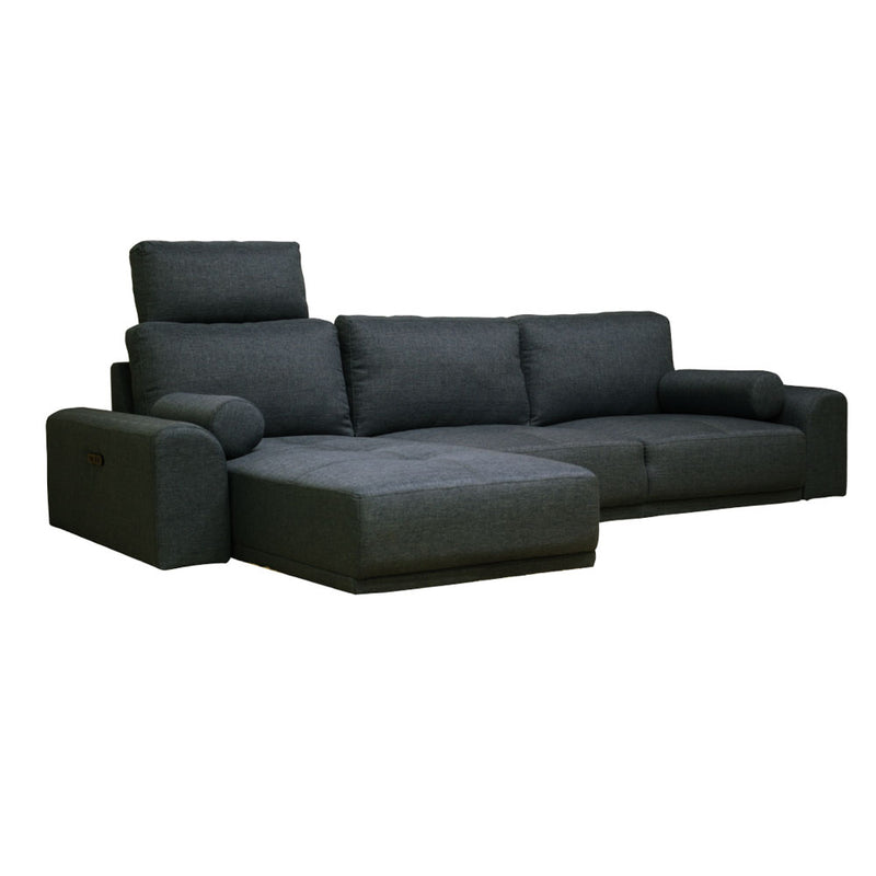 2口コンセント付きロータイプカウチソファ SO-21-GY メーカー直送 ▼返品・キャンセル不可【他商品との同時購入不可】