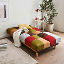 背もたれ2WAYパッチワークソファーベッド SO-32-KF メーカー直送 ▼返品・キャンセル不可【他商品との同時購入不可】