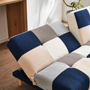 背もたれ2WAYパッチワークソファーベッド SO-32-BL メーカー直送 ▼返品・キャンセル不可【他商品との同時購入不可】