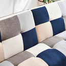 背もたれ2WAYパッチワークソファーベッド SO-32-BL メーカー直送 ▼返品・キャンセル不可【他商品との同時購入不可】