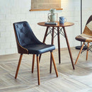 背もたれウォールナット突板のレトロデザインチェアー CC-05 メーカー直送 ▼返品・キャンセル不可【他商品との同時購入不可】