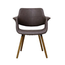 座り心地抜群のデザインチェアー ブラウン OC-01-BR メーカー直送 ▼返品・キャンセル不可【他商品との同時購入不可】