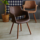 座り心地抜群のデザインチェアー ブラウン OC-01-BR メーカー直送 ▼返品・キャンセル不可【他商品との同時購入不可】