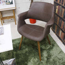 座り心地抜群のデザインチェアー ブラウン OC-01-BR メーカー直送 ▼返品・キャンセル不可【他商品との同時購入不可】