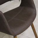 座り心地抜群のデザインチェアー ブラウン OC-01-BR メーカー直送 ▼返品・キャンセル不可【他商品との同時購入不可】