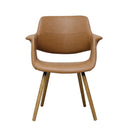 座り心地抜群のデザインチェアー ライトブラウン OC-01-LBR メーカー直送 ▼返品・キャンセル不可【他商品との同時購入不可】