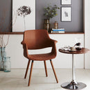 座り心地抜群のデザインチェアー ライトブラウン OC-01-LBR メーカー直送 ▼返品・キャンセル不可【他商品との同時購入不可】