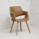 座り心地抜群のデザインチェアー ライトブラウン OC-01-LBR メーカー直送 ▼返品・キャンセル不可【他商品との同時購入不可】