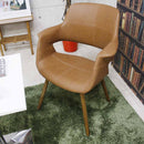 座り心地抜群のデザインチェアー ライトブラウン OC-01-LBR メーカー直送 ▼返品・キャンセル不可【他商品との同時購入不可】