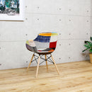 パッチワークデザインチェアー カラフル CC-FR-KF メーカー直送 ▼返品・キャンセル不可【他商品との同時購入不可】