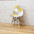 パッチワークシェルチェアー  イエロー CC-YD-YE メーカー直送 ▼返品・キャンセル不可【他商品との同時購入不可】