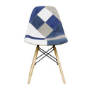 パッチワークシェルチェアー  ブルー CC-YD-BL メーカー直送 ▼返品・キャンセル不可【他商品との同時購入不可】