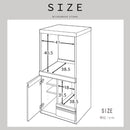 コンパクト国産レンジ台 扉タイプ RB-02-T-BK メーカー直送 ▼返品・キャンセル不可【他商品との同時購入不可】