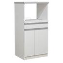 12キロの米びつ付き国産レンジ台 引出しタイプ RB03-1-WH メーカー直送 ▼返品・キャンセル不可【他商品と同時購入不可】