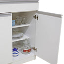 12キロの米びつ付き国産レンジ台 引出しタイプ RB03-1-WH メーカー直送 ▼返品・キャンセル不可【他商品と同時購入不可】