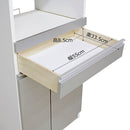 12キロの米びつ付き国産レンジ台 引出しタイプ RB03-1-WH メーカー直送 ▼返品・キャンセル不可【他商品と同時購入不可】