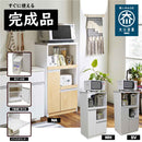 12キロの米びつ付き国産レンジ台 扉タイプ RB-03-2-SV メーカー直送 ▼返品・キャンセル不可【他商品との同時購入不可】