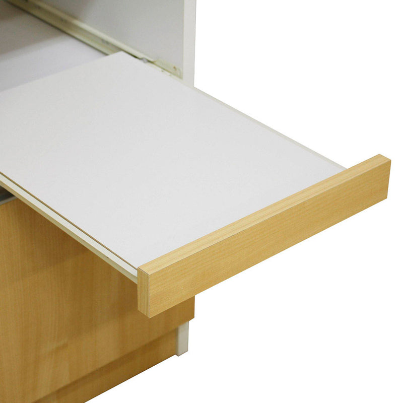 12キロの米びつ付き国産レンジ台 扉タイプ RB-03-2-NA メーカー直送 ▼返品・キャンセル不可【他商品との同時購入不可】