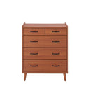 北欧風国産80-4ハイチェスト CH-01-80-4-TE メーカー直送 ▼返品・キャンセル不可【他商品との同時購入不可】