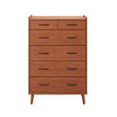 北欧風国産80-5ハイチェスト CH-01-80-5-TE メーカー直送 ▼返品・キャンセル不可【他商品との同時購入不可】