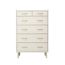 北欧風国産80-5ハイチェスト CH-01-80-5-WH メーカー直送 ▼返品・キャンセル不可【他商品との同時購入不可】