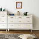 北欧風国産120-3ローチェスト CH-01-120-3-WH メーカー直送 ▼返品・キャンセル不可【他商品との同時購入不可】