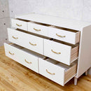 北欧風国産120-3ローチェスト CH-01-120-3-WH メーカー直送 ▼返品・キャンセル不可【他商品との同時購入不可】