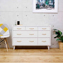 北欧風国産120-3ローチェスト CH-01-120-3-WH メーカー直送 ▼返品・キャンセル不可【他商品との同時購入不可】