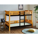 垂直ハシゴの省スペース2段ベッド BB-07-2-LBR メーカー直送 ▼返品・キャンセル不可【他商品との同時購入不可】