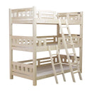 直列柱の3段ベッド BB-07-3-NA メーカー直送 ▼返品・キャンセル不可【他商品との同時購入不可】