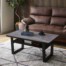 デザイン性と耐久性を備えた120ハイタイプセンターテーブル GY メーカー直送 ▼返品・キャンセル不可【他商品との同時購入不可】