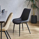 掛け心地抜群シンプルダイニングチェアー 2脚 DCRTY-BK 【直送品】 返品・キャンセル・他商品と同時購入は不可