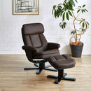 オットマン付きパーソナルチェアー PC-MBL-DBR メーカー直送 ▼返品・キャンセル不可【他商品との同時購入不可】