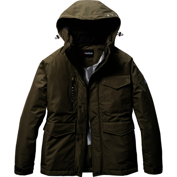 BURTLE防水防寒ジャケット7620-14XXLミルスグリーン メーカー直送 ▼返品・キャンセル不可【他商品との同時購入不可】
