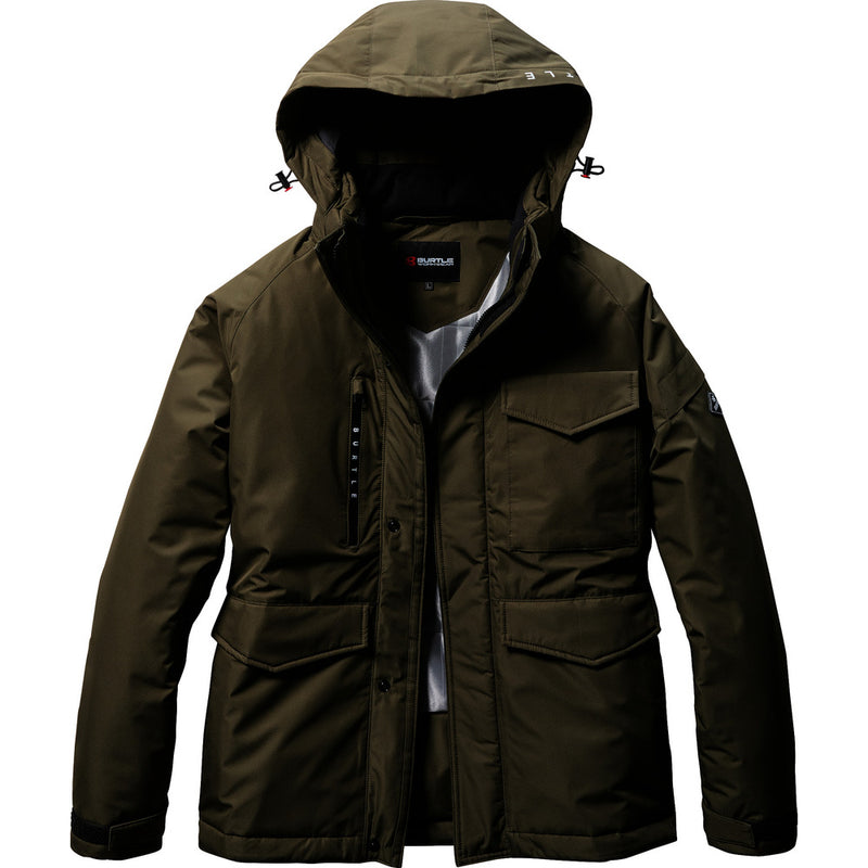 BURTLE防水防寒ジャケット7620-14XXLミルスグリーン メーカー直送 ▼返品・キャンセル不可【他商品との同時購入不可】