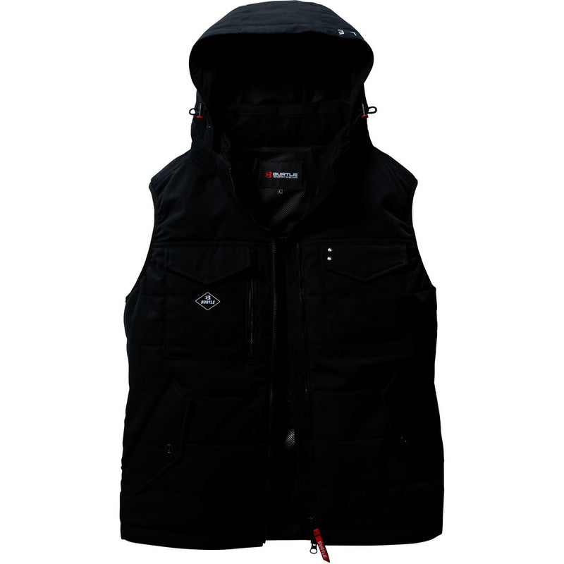 BURTLE 防寒ベスト5054-35-Lブラック メーカー直送 ▼返品・キャンセル不可【他商品との同時購入不可】
