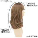 プリシラ オールウィッグ グラデ フリルカールミディ 耐熱 【直送品】 返品・キャンセル・他商品と同時購入は不可