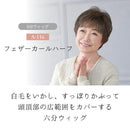 プリシラ ミセス六分ウィッグ フェザーカールハーフ 耐熱 【直送品】 返品・キャンセル・他商品と同時購入は不可