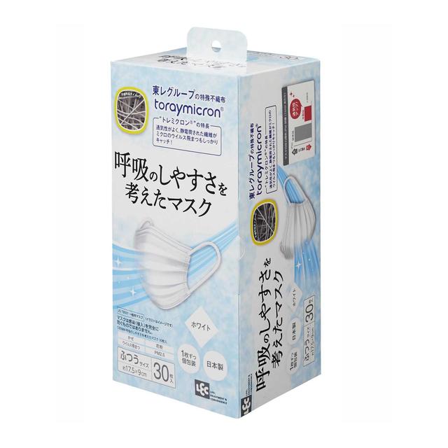 レック 呼吸のしやすさを考えたマスク ホワイト30枚入