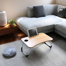 トレードワン 折りたたみガジェットテーブル ブラウンウッド