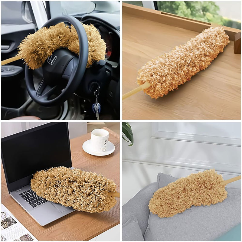 トレードワン マイクロファイバーハンディモップ 乾拭き専用 ベージュ