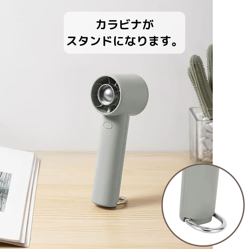 トレードワン ウィンジー USB充電式ミニターボファン グレー
