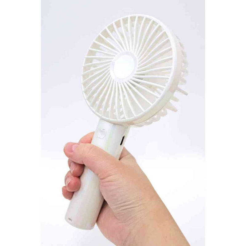 トレードワン ウィンジー USB充電式ハンディファンスタンド付 ／ オーロラカラーホワイト 30936
