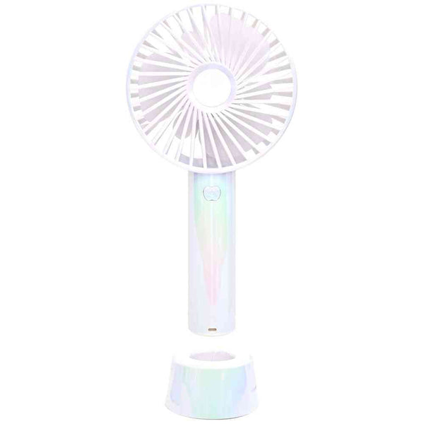トレードワン ウィンジー USB充電式ハンディファンスタンド付 ／ オーロラカラーホワイト 30936