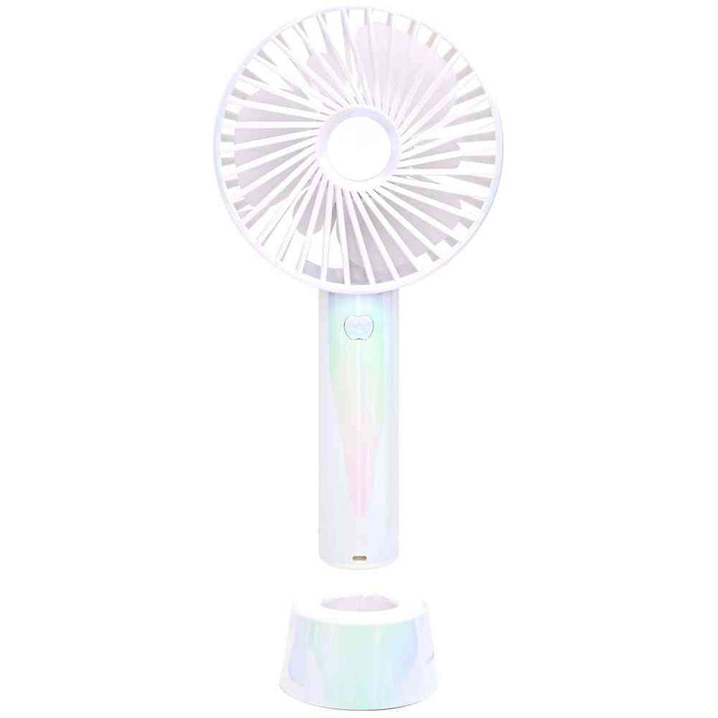 トレードワン ウィンジー USB充電式ハンディファンスタンド付 ／ オーロラカラーホワイト 30936